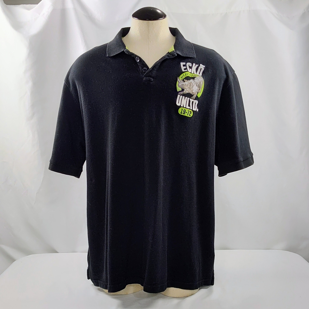 Ecko Unlimited Y2K Black Polo Shirt